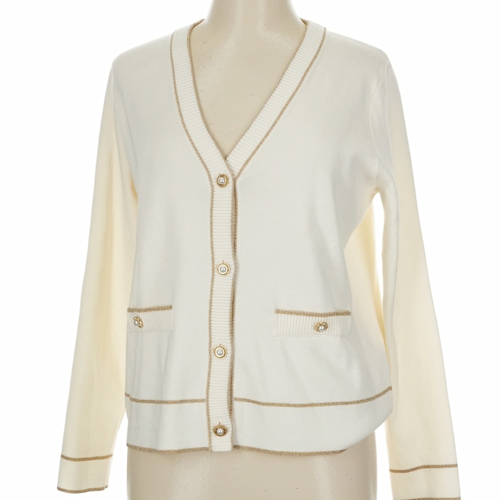 NWT Adrianna Papell Elegant Cream Cardigan Sweater